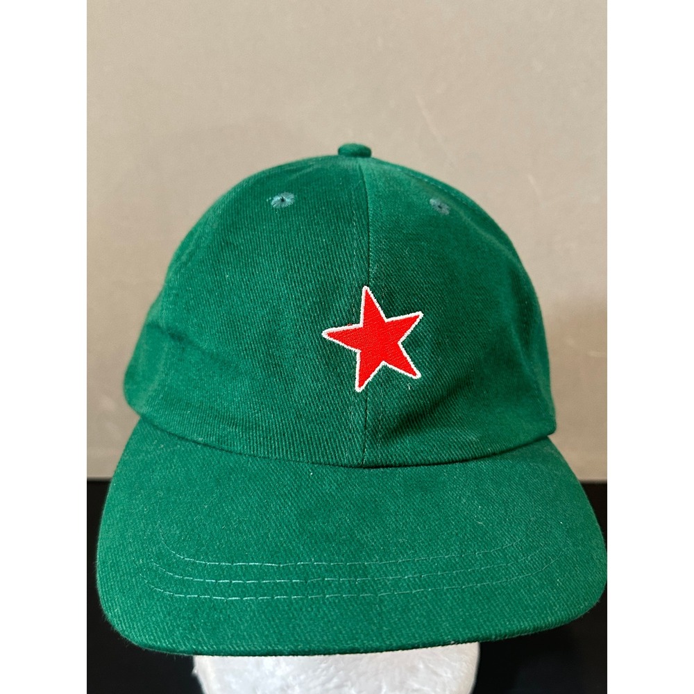 Heineken Green Baseball Cap Red Star Logo Adjustable Strapback Dad Hat Cotton